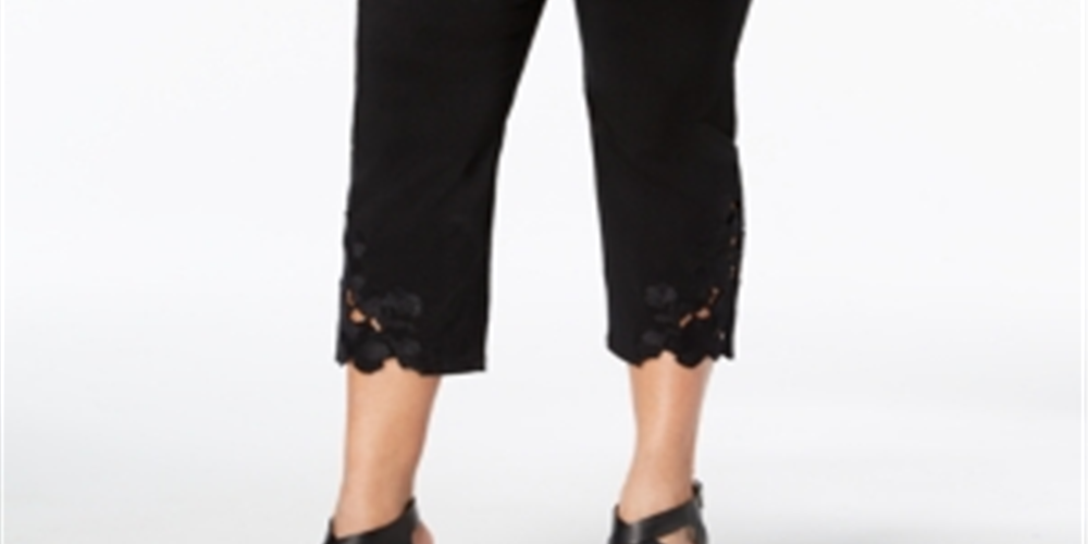 Calça Capri Preta Feminina INC Tamanho 22W