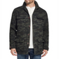 Jaqueta camuflada vintage masculina à prova de intempéries com forro de lã verde tamanho grande