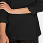 Charter Club Petite Supima Cotton Top com decote aberto para mulheres, preto, tamanho pequeno S