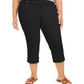 Jeans curto com controle de barriga feminino Style &amp; Co Plus, preto, tamanho pequeno