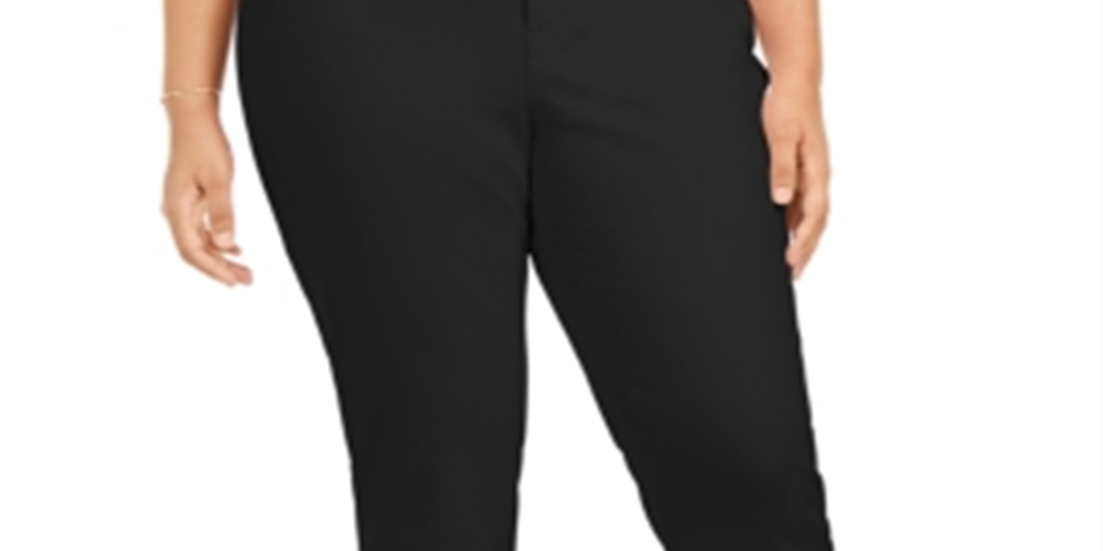 Jeans curto com controle de barriga feminino Style &amp; Co Plus, preto, tamanho pequeno