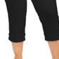 Jeans curto com controle de barriga feminino Style &amp; Co Plus, preto, tamanho pequeno