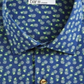 Camisa masculina Bar III Maxs Tossed Pineapple Slim Fit com botões e estampa azul, tamanho G