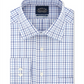 Camisa social xadrez regular masculina Eagle, azul, tamanho 15x32-33