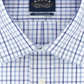 Camisa social xadrez regular masculina Eagle, azul, tamanho 15x32-33