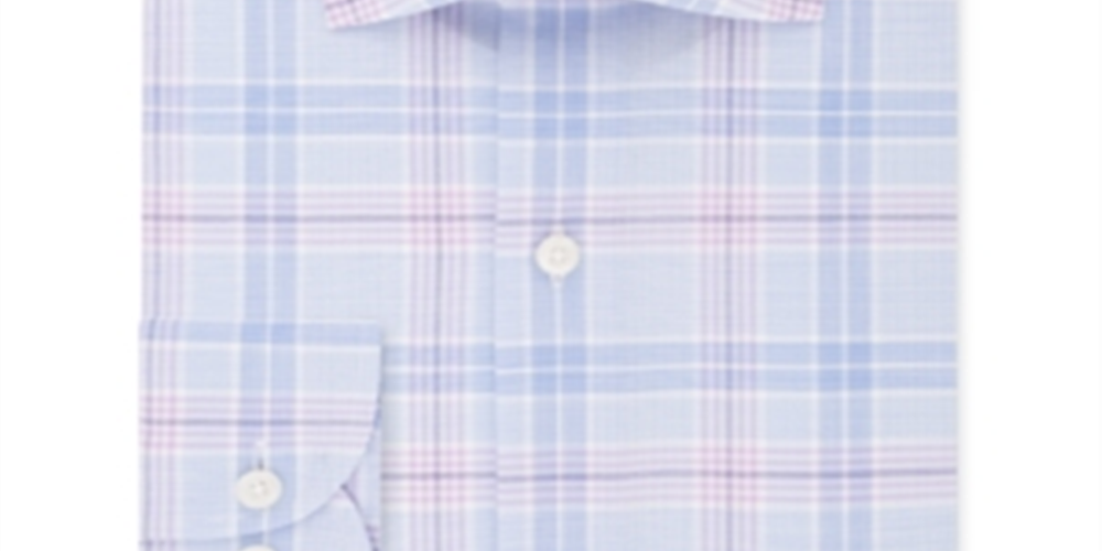 Camisa social masculina Tommy Hilfiger Flex Stretch com absorção de umidade e não passa a ferro, azul, tamanho 17,5 x 32-33