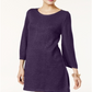 Karen Scott Suéter Feminino Gola Canoa Marmoreado Roxo Tamanho XS