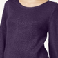 Karen Scott Suéter Feminino Gola Canoa Marmoreado Roxo Tamanho XS