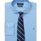 Camisa social masculina Polo Ralph Lauren de algodão xadrez azul, tamanho 17,5 x 32-33