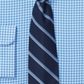 Camisa social masculina Polo Ralph Lauren de algodão xadrez azul, tamanho 17,5 x 32-33