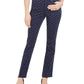 Calça jeans feminina Lexington com estampa de bolinhas e perna reta, azul, tamanho 4, pequena
