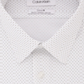 Camisa social slim fit com estampa de bolinhas Calvin Klein masculina, branca, tamanho GG