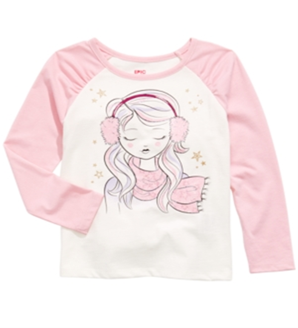 Camiseta infantil Epic Threads para clima de inverno, tamanho 6, branca