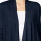Cardigan feminino Petite com abertura frontal da Inc International Concepts - Azul crepúsculo profundo, tamanho Petite S