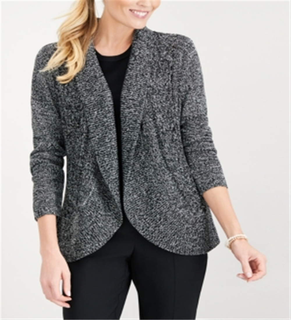 Karen Scott Cardigan Cocoon Feminino Preto Tamanho Pequeno GG