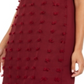 Vestido texturizado com bolinhas Alfani feminino, tamanho 4, vinho