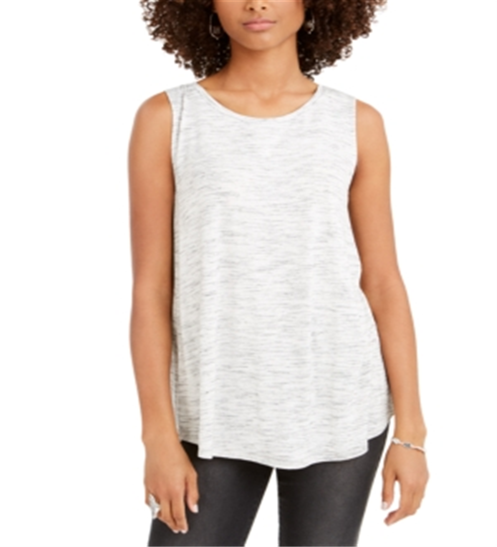 Regata feminina Spacedyed Style &amp; Co, branca, tamanho X-G