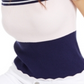 Blusa feminina Maison Jules com estampa listrada e acabamento recortado, azul, tamanho XX-S