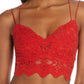 Bralette Ilektra para mulheres Free People, algodão vermelho, tamanho médio