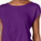 Blusa feminina com frente torcida, roxa, tamanho pequeno, da INC International Concepts