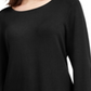 Blusa feminina com bainha grommet da Inc International Concepts - Preto profundo, tamanho M