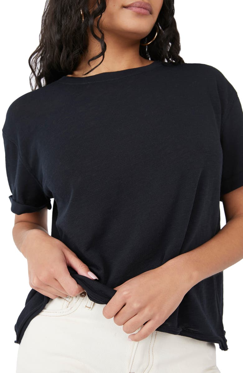 Blusa de malha lisa feminina Free People, rosa, tamanho grande