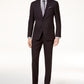 Terno masculino Kenneth Cole Reaction Slim Fit Xadrez Sheen Ready Flex, preto, tamanho 38