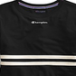 Camiseta feminina Champion Heritage Script Logo manga comprida azul tamanho P