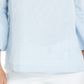 Blusa feminina Charter Club de linho com manga sino, azul, tamanho X-S