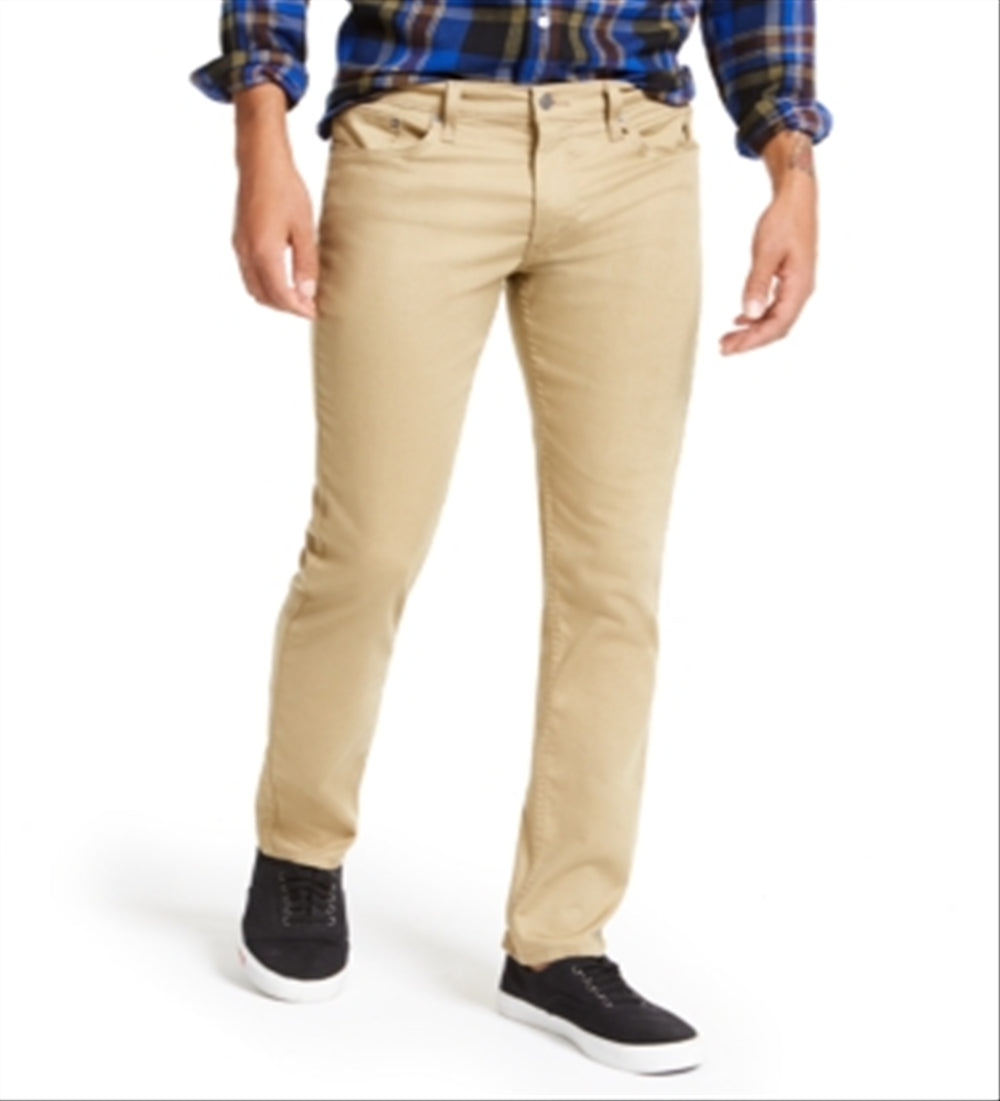 Calça de flanela Levi's 511 Slim Fit Masculina Marrom Tamanho 36X34