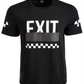 Camiseta masculina Ideology preta tamanho GG camiseta gráfica Exit estampada xadrez preta tamanho GG