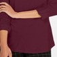 Charter Club Supima Cotton Top feminino com decote dividido, vermelho, tamanho X-S