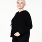 Moletom com capuz térmico feminino Charter Club Plus Cashmere, preto, tamanho 2X
