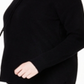 Moletom com capuz térmico feminino Charter Club Plus Cashmere, preto, tamanho 2X
