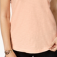 Camiseta feminina de algodão com gola redonda, estilo &amp; co, laranja, tamanho GG