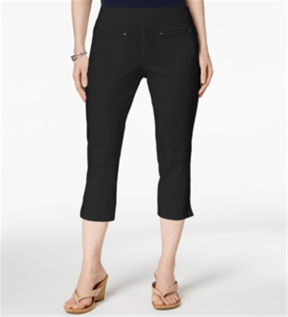 Calça Capri Feminina Estilo &amp; Co Preta Tamanho Pequeno P