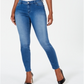 Calça jeans skinny feminina Inc International Concepts com ajuste curvilíneo e elástico - Horizon Wash Azul, tamanho 18