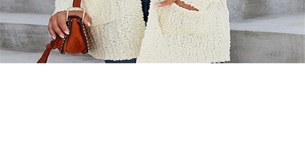 Cardigans abertos femininos VLRSY Pebble Beach texturizado aberto branco tamanho XL