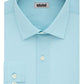 Camisa social masculina Kenneth Cole Slim Fit com gola aberta, azul, tamanho M