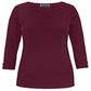 Camiseta feminina Karen Scott de algodão com recorte e gola canoa, vermelha, tamanho GG