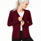 Cardigan de cashmere feminino Charter Club com frente aberta, vermelho, tamanho pequeno médio