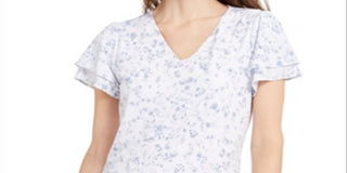 Blusa Calvin Klein Feminina Estampada Floral Branca Tamanho X-G