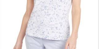 Blusa Calvin Klein Feminina Estampada Floral Branca Tamanho X-G