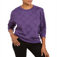 Karen Scott Moletom feminino estampado roxo tamanho pequeno pequeno