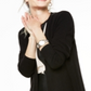 Cardigan feminino Charter Club Pure Cashmere Duster, preto, tamanho pequeno G