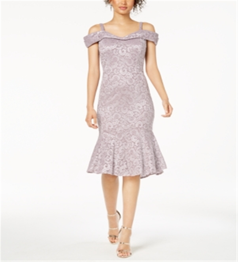 Vestido feminino de renda com decote coração R &amp; M Richards, rosa, tamanho 8