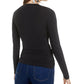 Blusa feminina franzida cruzada Bar III preta tamanho XXS