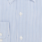 Camisa social listrada masculina Clubroom, azul, tamanho 16,5 x 32-33