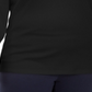 Karen Scott Blusa feminina plus size de algodão com botões e manga 3/4, preta, tamanho 0X