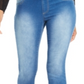 Calça Jegging Feminina Thalia Sodi com Cadarço e Lavagem Clara Azul Tamanho XX-G